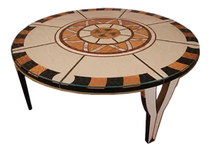 Circular Coffee Table in the Style of Carlo Bugatti