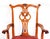 Chippendale Late 20th Century Eight D. R. Dimes Chippendale Style Tiger Maple Dining Chairs For Sale - Image 3 of 8