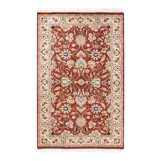 Mogul, One-of-a-Kind Hand-Knotted Area Rug in Orange, 3' 3" x 5' 0" For Sale