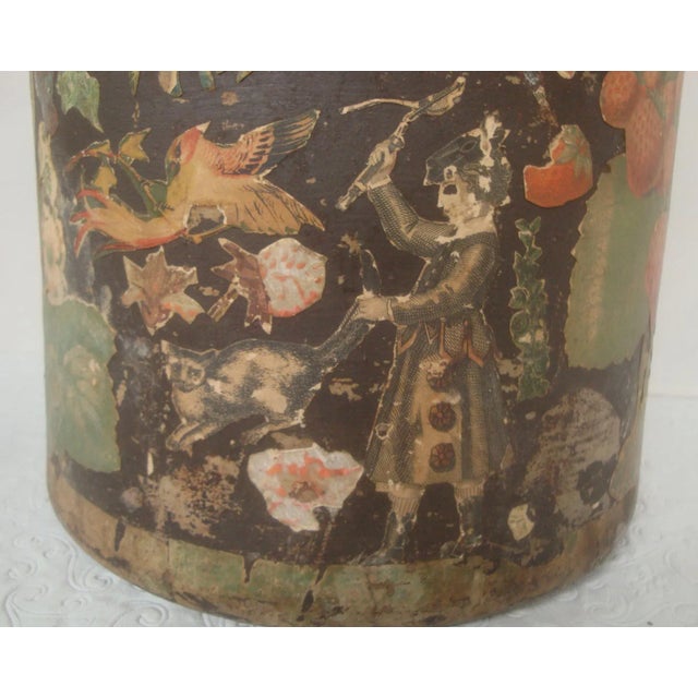 Ceramic Scrap Decoupage Earthenware Jug Victorian Folk Art For Sale - Image 7 of 13