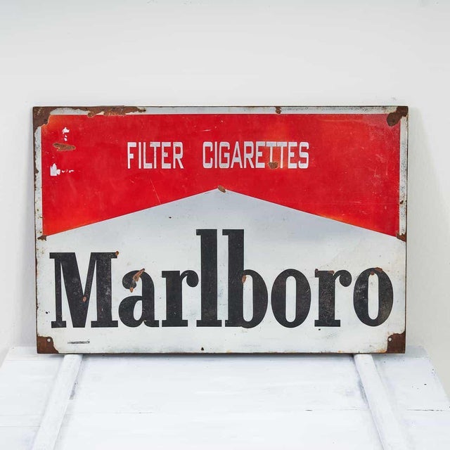 Vintage Marlboro Advertising Sign For Sale - Image 6 of 6