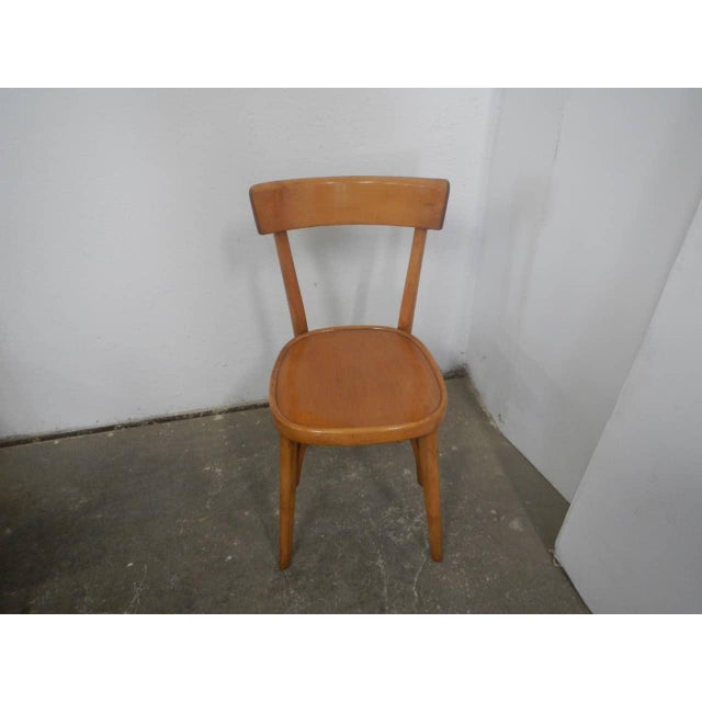 Light Yellow Vintage Bistro Beech Chair, 1970 For Sale - Image 8 of 8