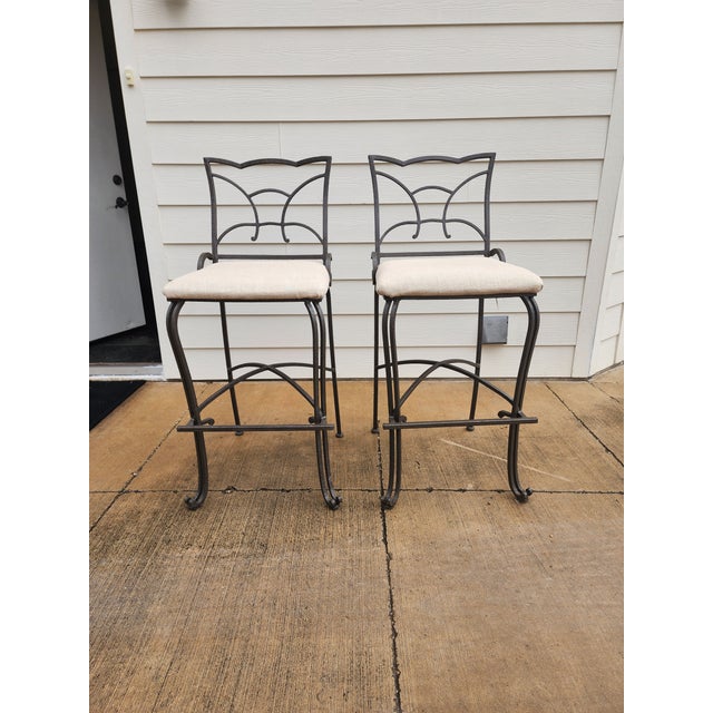 Nice pair of Iron barstools...circa 1990's.