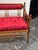 Antique Victorian Red Damask Upholstered Settee For Sale - Image 11 of 12