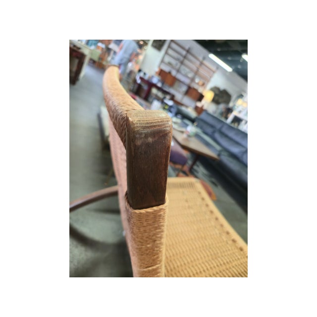 VIntage Folding Woven Lounge Chair For Sale - Image 9 of 11