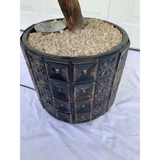 1960s Brutalist Hammered Metal Tree Sculpture With Uplight, Curtis Jere, 1960's For Sale - Image 5 of 13