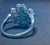 1.5 Carat Natural Oval Cut Emerald Ring With Blue Topaz & Amethyst 14 Karat Gold For Sale - Image 4 of 8