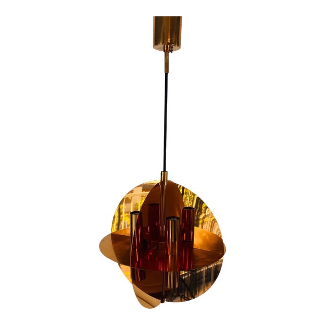 Copper Pendant Lamp by Cosack, 1970s For Sale