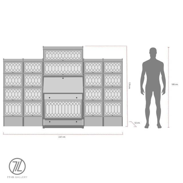 Early 20th Century Rare Macey Sectional Bookcase made in Tiger Oak w/ Leaded Glass Doors. For Sale - Image 11 of 18
