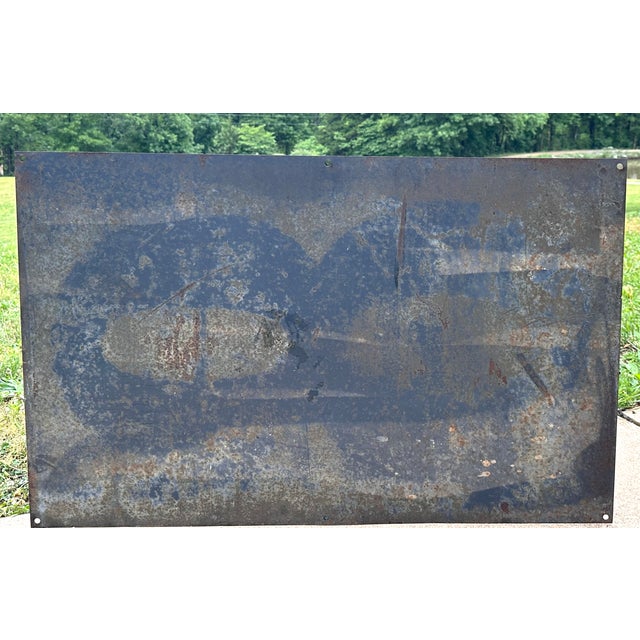 Hand Painted Advertising Metal Sign Wood Furnaces For Sale - Image 9 of 12