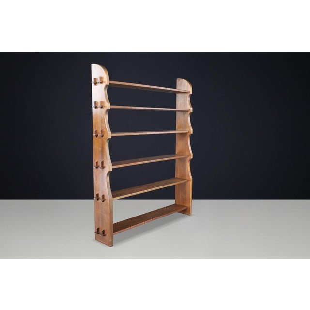 Handcrafted Wood Alpine Bookcase with Wedge Joinery, 1950s For Sale - Image 4 of 18