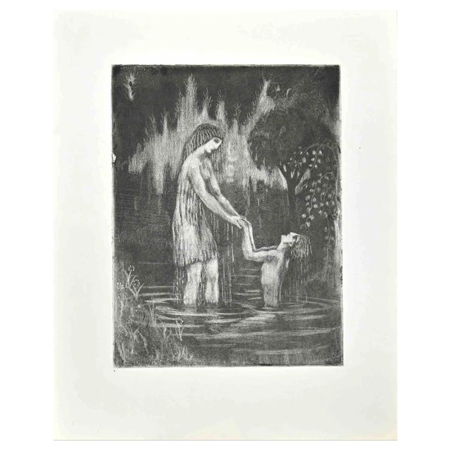 Raphael Drouart, The Shandy Bath, Original Etching, Early 20th-Century For Sale