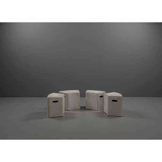 Avant-Garde Ceramic Stool by Paola Navone for Gervasoni, 1882, Set of 4 For Sale - Image 9 of 18