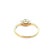 Elegant 18K yellow gold ring featuring a bezel-set marquise-cut diamond weighing approximately 0.53 carats. The ring...