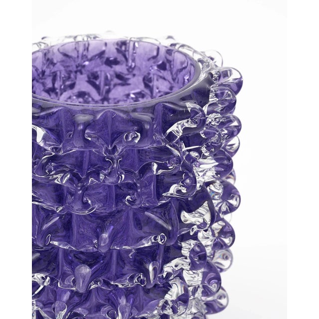Purple Murano Glass Rostrate Vase For Sale - Image 9 of 10