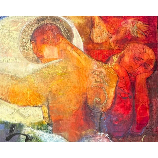 “The Die Is Cast” Mixed Media Painting on Board Signed by Slade Graves For Sale In Indianapolis - Image 6 of 10