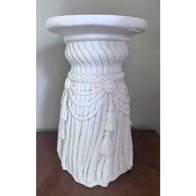 Dorothy Draper Mid 20th Century Plaster Tassel Side Table in the Style of Dorothy Draper For Sale - Image 4 of 13
