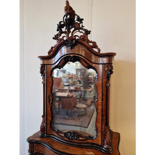 Dutch Carved Cabinet in Walnut For Sale - Image 9 of 14