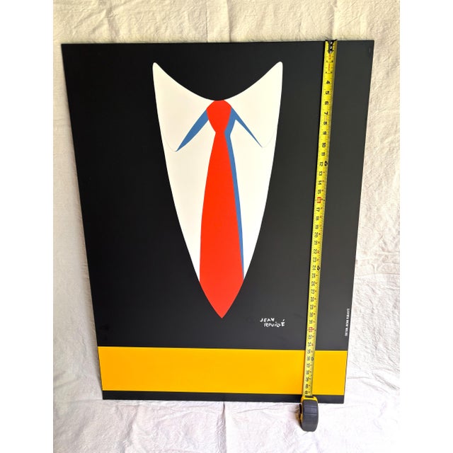 Jean Rouille' 1930s "Le Cravate" the Tie Poster--Wood ColorPlak-Mounted For Sale - Image 4 of 14