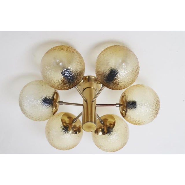 Gold Space Age Golden Sphere Ceiling Lamp, Germany, 1970s For Sale - Image 8 of 13