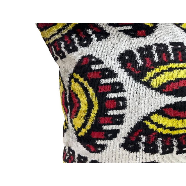 Velvet Silk Cushion Cover with Eye Design, 2000s For Sale - Image 6 of 11