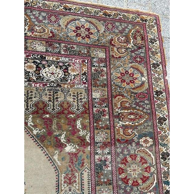 Beige Antique Turkish Panderma Prayer Rug, 1800s For Sale - Image 8 of 18