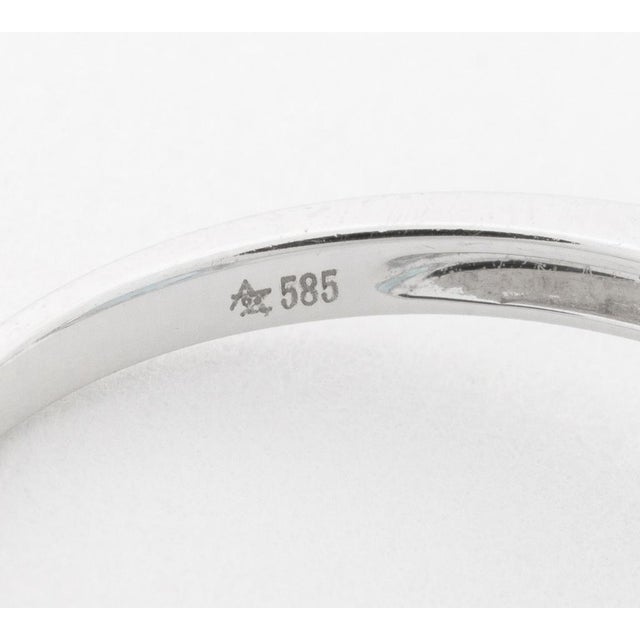 14k White Gold Blue Topaz Diamond Ring For Sale - Image 10 of 10