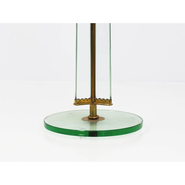 Aqua Large Glass Stem Luminator Lamp by Pietro Chiesa for Fontana Arte, 1940s For Sale - Image 8 of 9