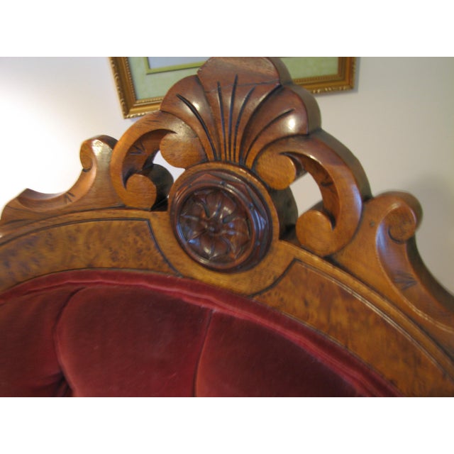 Traditional Antique Victorian Renaissance Revival Carved Walnut Armchair, Circa 1880 For Sale - Image 3 of 10
