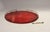 Metal Large Italian Modernist Round Tray in Brass and Dyed Red Goatskin by Aldo Tura For Sale - Image 7 of 18