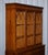 Vintage English Burr Yew Wood 3 Door Glazed Display Bookcase Cabinet For Sale - Image 15 of 18