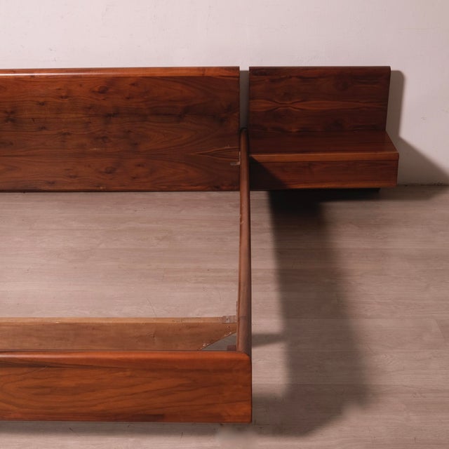Double Bed Frame in Walnut, 1980s For Sale - Image 14 of 18