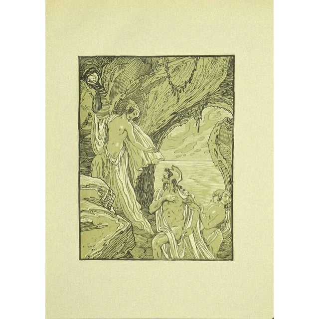 Ulysses and the Sorceress is an original modern artwork realized by Ferdinand Bac (1859 - 1952) in 1922. Signed and dated...