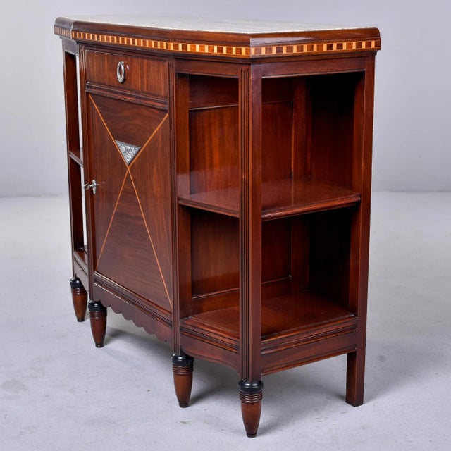 Art Nouveau Style Mahogany Sideboard With Marble Top For Sale - Image 4 of 13