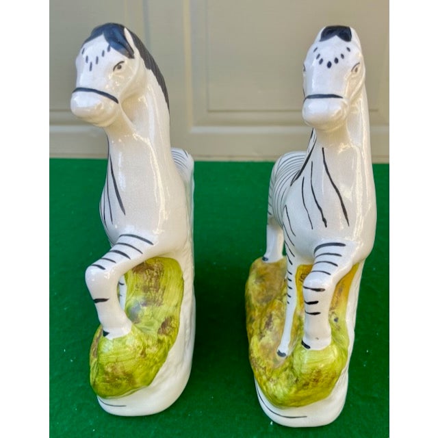 Antique Staffordshire Zebras For Sale - Image 10 of 14