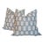 Fermoie Cove 20" Pillows in Blue - Pair For Sale