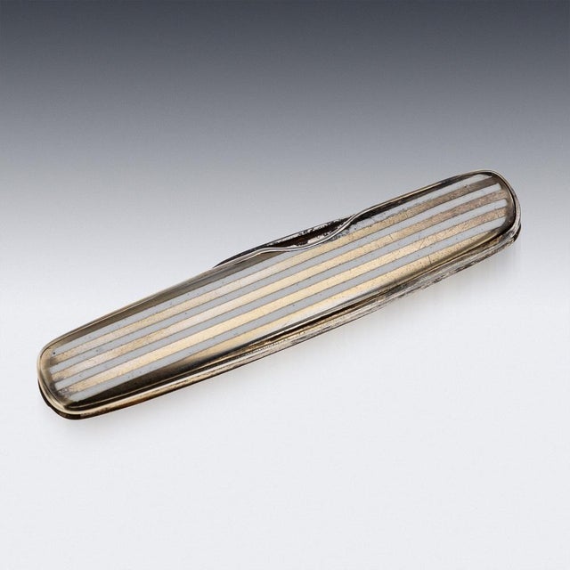 20th Century English Silver & Enamel Desk Accessory Set, 1912 , Set of 3 For Sale - Image 11 of 18