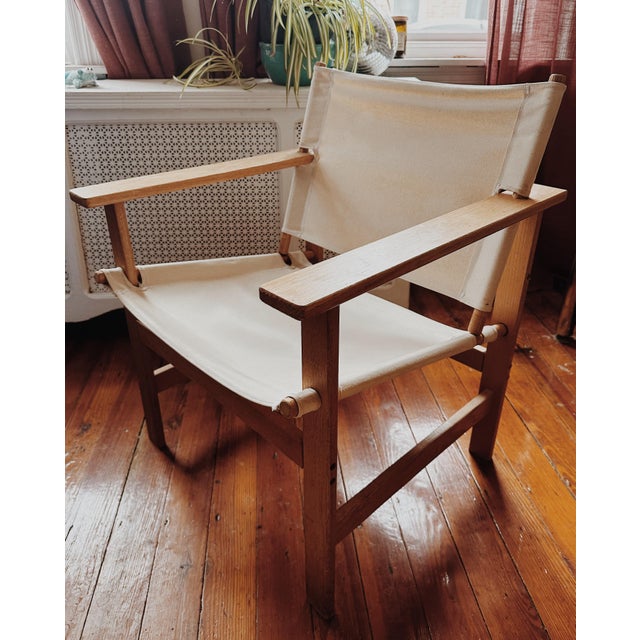 1980s Canvas Sling Safari Lounge Chair For Sale - Image 4 of 8