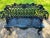 Gorgeous Victorian cast iron bench, the iron work is beautiful with the face of Betsy Ross in the center back. Rolled arms...