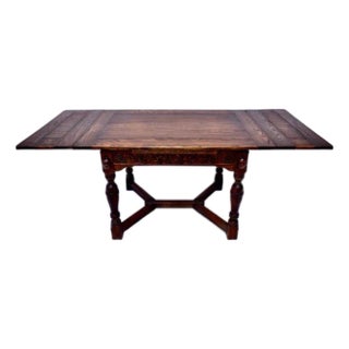 Refectory Dining Table by Jamestown Lounge, Antique Jacobean Style, Feudal Oak For Sale