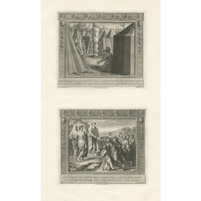 Pozzi, Religious Illustration Depicting Moses Descending from Mount Sinai, 1850, Print For Sale - Image 6 of 6