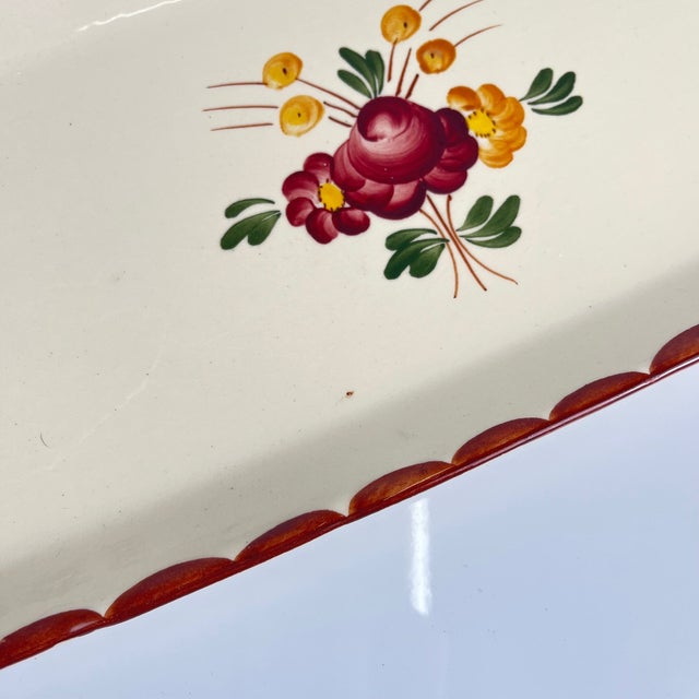 Ceramic Vintage Long Dish from Longchamp, 1950s For Sale - Image 7 of 8