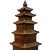 Mid 20th Century Vintage Chinese Split Reed Bamboo 6-Tier Pagoda Tower For Sale - Image 5 of 8