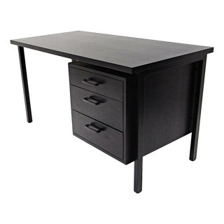 Writing Desk in Black Stained Oak by Herbert Hirche for Christian Holzäpfel KG, Germany, 1960s For Sale