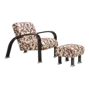 Enrico Bartolini Pipers Brook Classic Lounge Chair and Ottoman