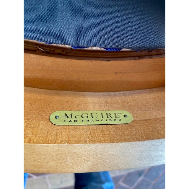 Wood Six Authentic McGuire Vintage Dining Chairs Umbria Collection For Sale - Image 7 of 9