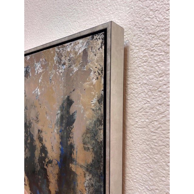 2010s Exhale by Brian O'Neill | Oil on panel with White Gold & Silver Leaf of a figure in a crouched pose For Sale - Image 5 of 5