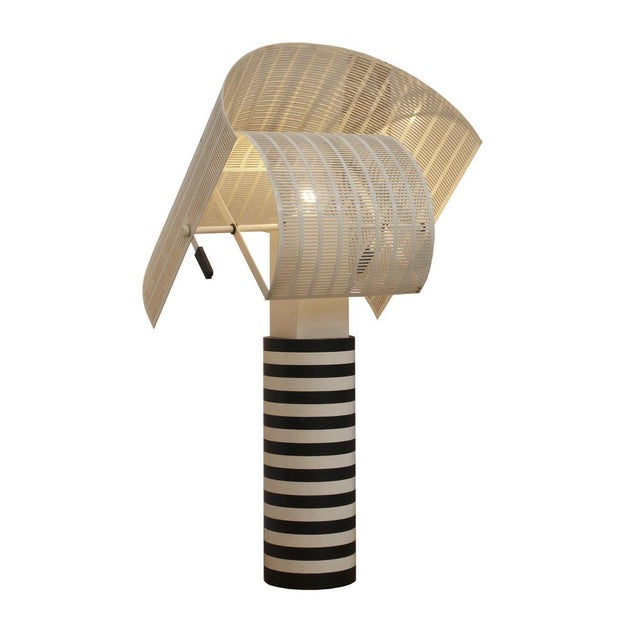 Table lamp mod shogun designed by mario botta for artemide. Made of steel and aluminun. Adjustable lamp top made of...