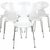 White Ant Chairs by Arne Jacobsen, Set of 6 For Sale - Image 3 of 18