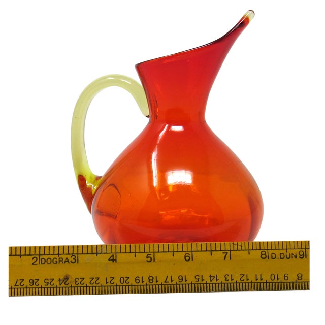 Rainbow Tangerine "The Admiral” #797 Panel Optic Pitcher For Sale In Los Angeles - Image 6 of 10